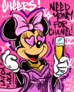 Glamour Girl Pop Art – Różowa Ikona Stylu w Estetyce Street Art