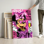 Glamour Girl Pop Art – Różowa Ikona Stylu w Estetyce Street Art - obrazek 3