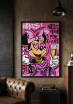 Glamour Girl Pop Art – Różowa Ikona Stylu w Estetyce Street Art - obrazek 8