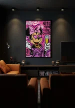 Glamour Girl Pop Art – Różowa Ikona Stylu w Estetyce Street Art - obrazek 7