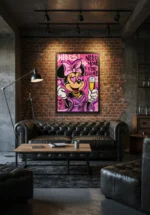 Glamour Girl Pop Art – Różowa Ikona Stylu w Estetyce Street Art - obrazek 4