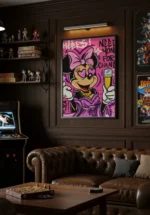 Glamour Girl Pop Art – Różowa Ikona Stylu w Estetyce Street Art - obrazek 5