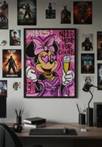 Glamour Girl Pop Art – Różowa Ikona Stylu w Estetyce Street Art - obrazek 6