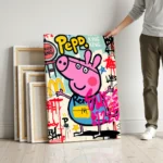 Pop Art „Różowa Świnka Street Art” – Nowoczesna Grafika Urban - obrazek 5