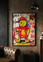 Pop Art „Miś Street Art Fast Food” – Nowoczesność w Stylu Graffiti - obrazek 2