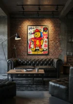 Pop Art „Miś Street Art Fast Food” – Nowoczesność w Stylu Graffiti - obrazek 5