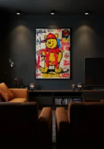 Pop Art „Miś Street Art Fast Food” – Nowoczesność w Stylu Graffiti - obrazek 3