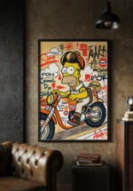 Retro Ride Pop Art – Motocyklowa Energia w Stylu Street Art - obrazek 6